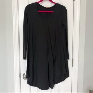 Boutique • Modest V-Neck Brown Long Sleeve Dress